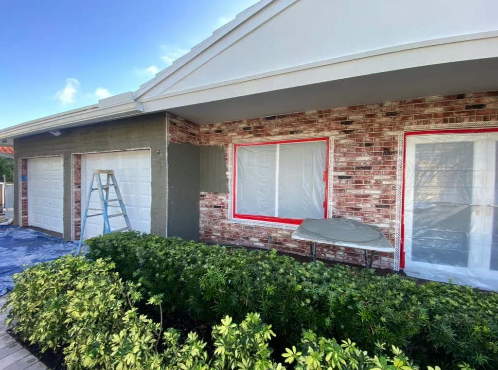 Covering Brick with Stucco- Lighthouse Point FL