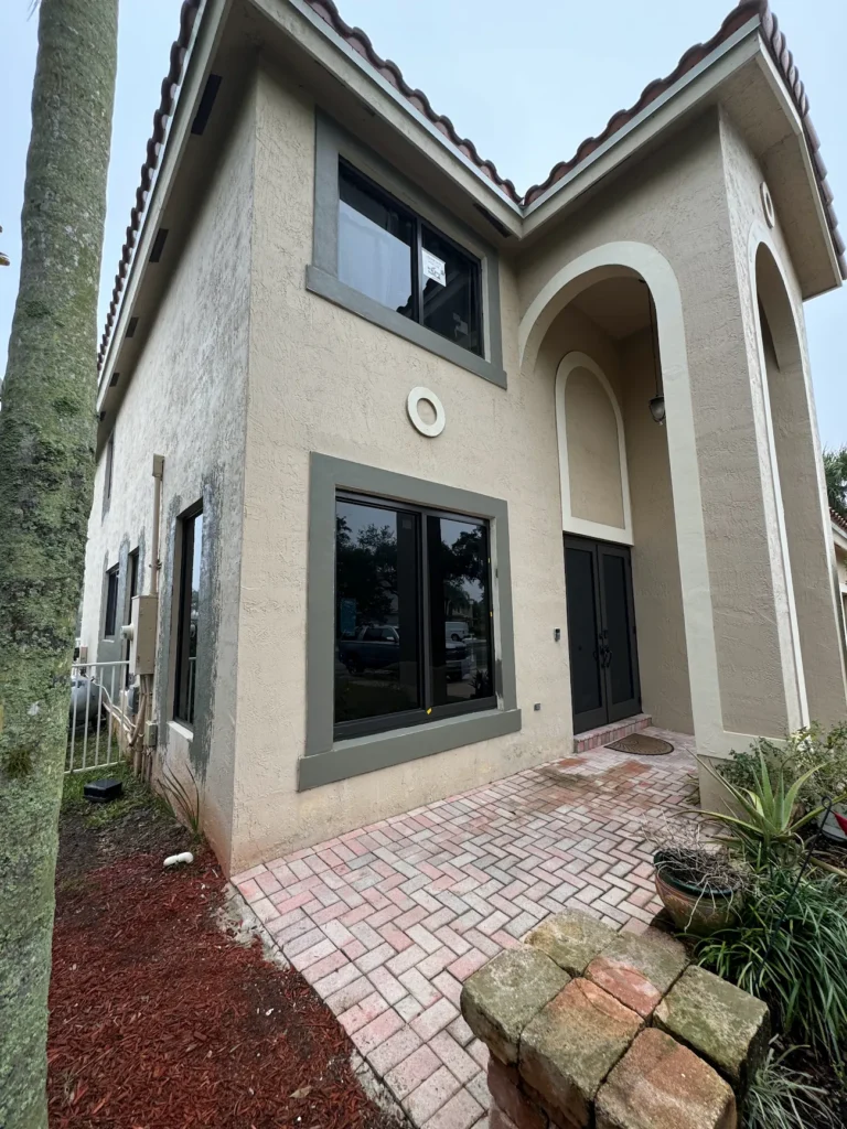 Stucco Repair after Window Installation- Pembroke Pines FL